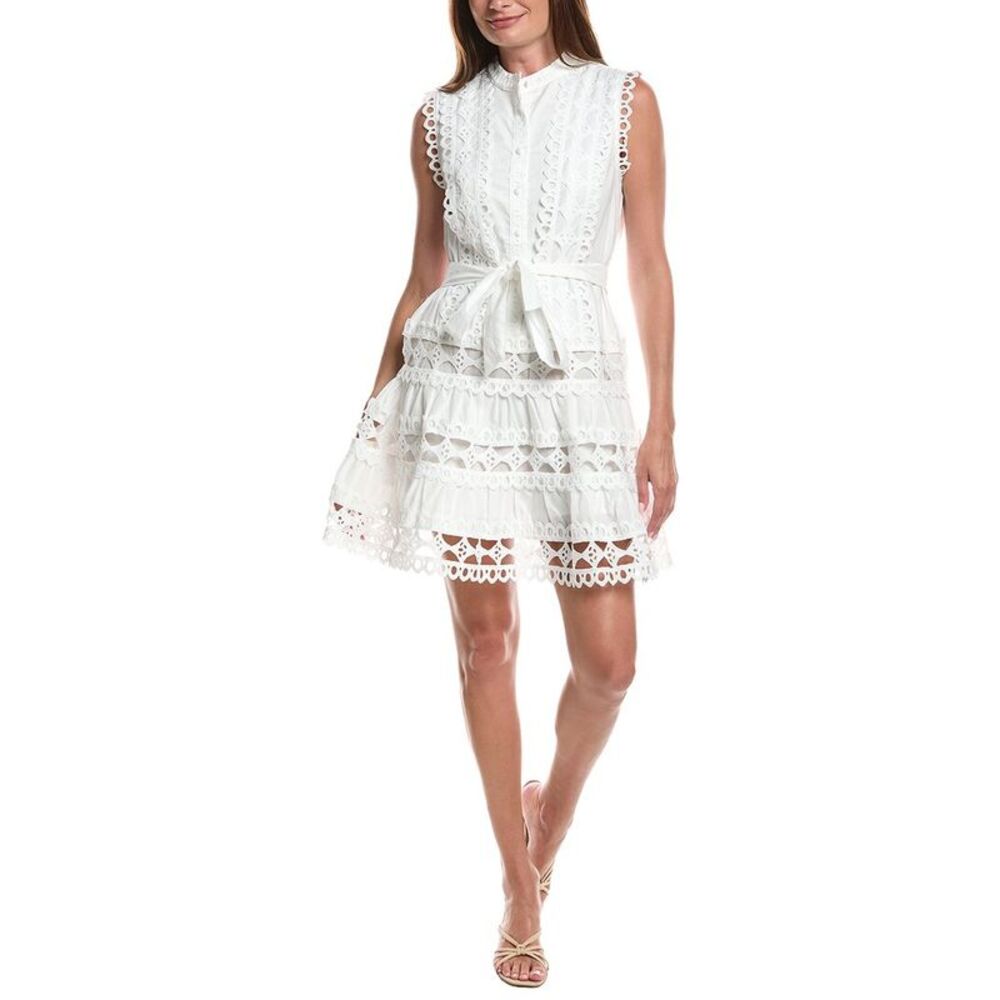 Layered With Love Womens  Embroidered Mini Dress, White